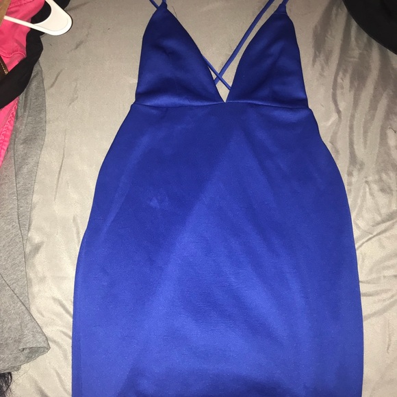 Blue royal criss cross dress - Picture 3 of 5